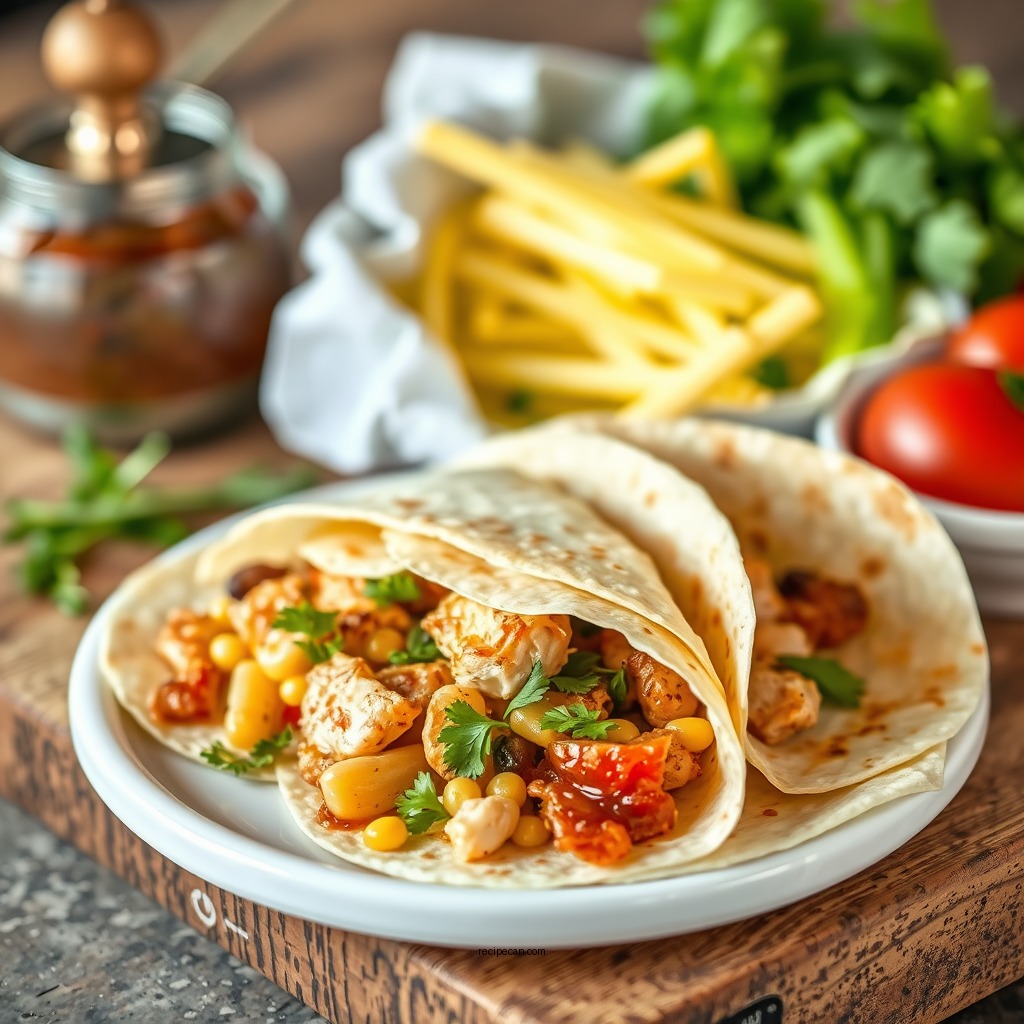 Ingredients Needed - cheesy garlic chicken wraps recipe