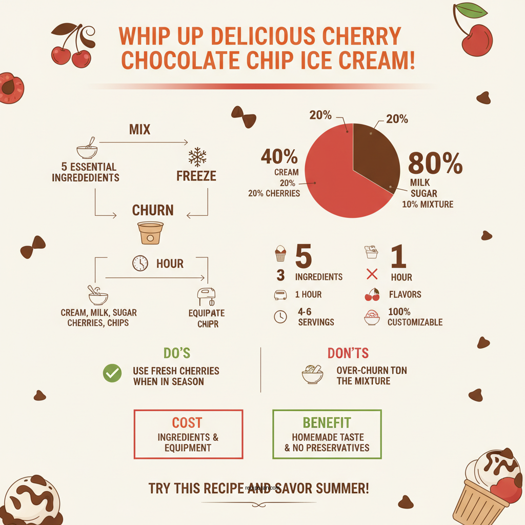 cherry chocolate chip ice cream recipe - Data Infographic and Statistics