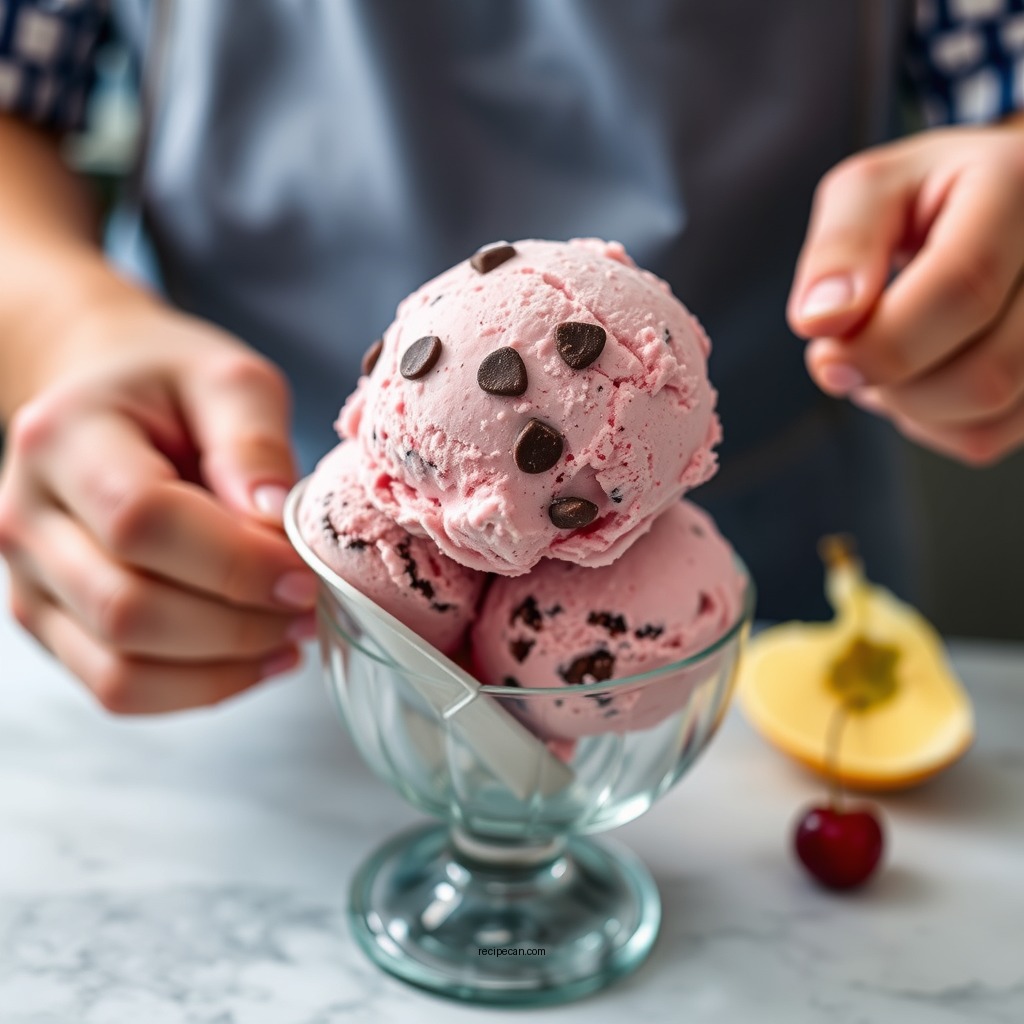 Step-by-Step Instructions - cherry chocolate chip ice cream recipe