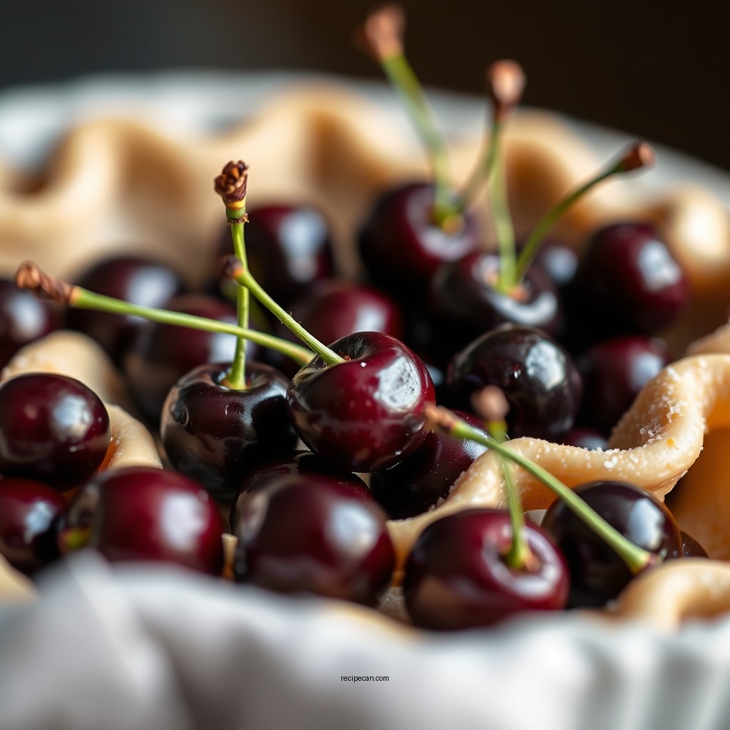 Assembling the Pie - cherry pie recipe with canned cherries