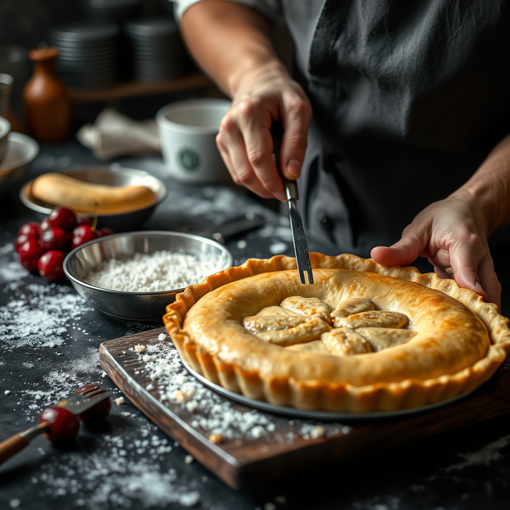 Preparing the Crust - cherry tart pie recipe