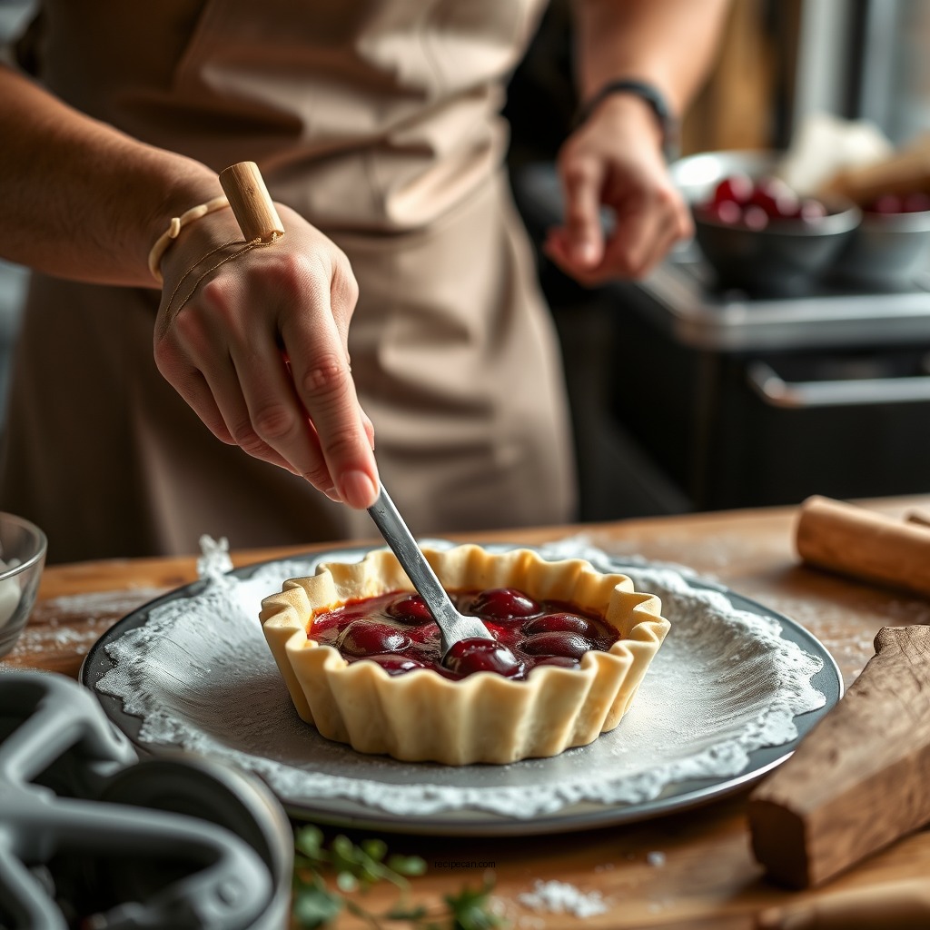 Preparing the Pie Crust - cherry tarts recipe