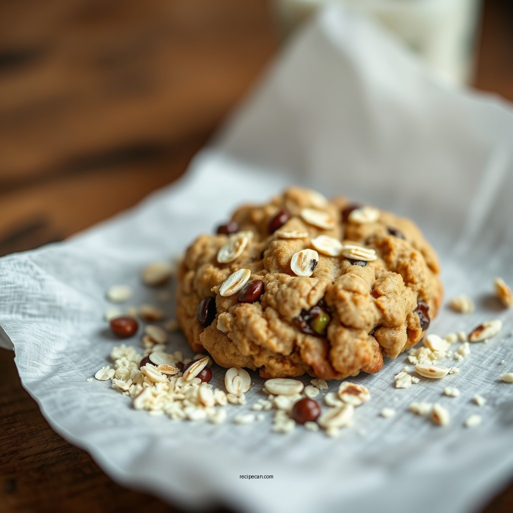 Adding the Oats and Mix-Ins - chewy oat cookie recipe