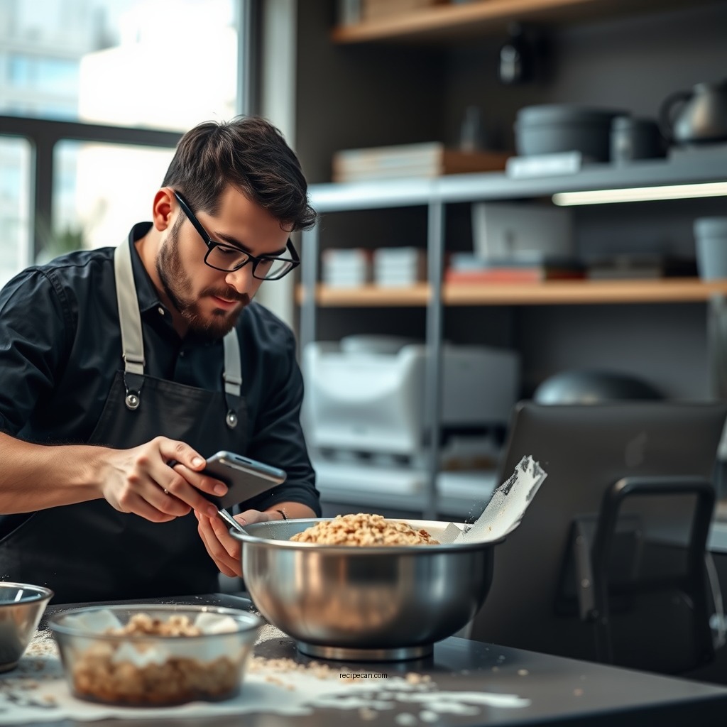 Preparing the Dough - chewy oatmeal raisin cookie recipe quick oats