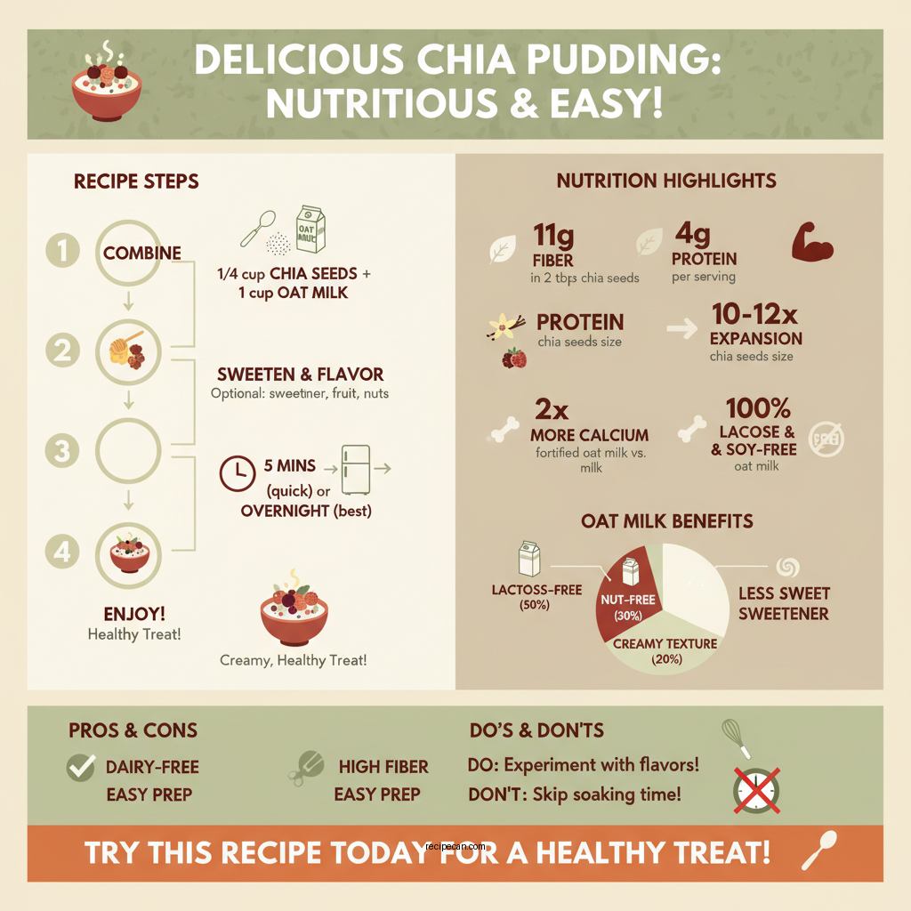 chia pudding recipe oat milk - Data Infographic and Statistics