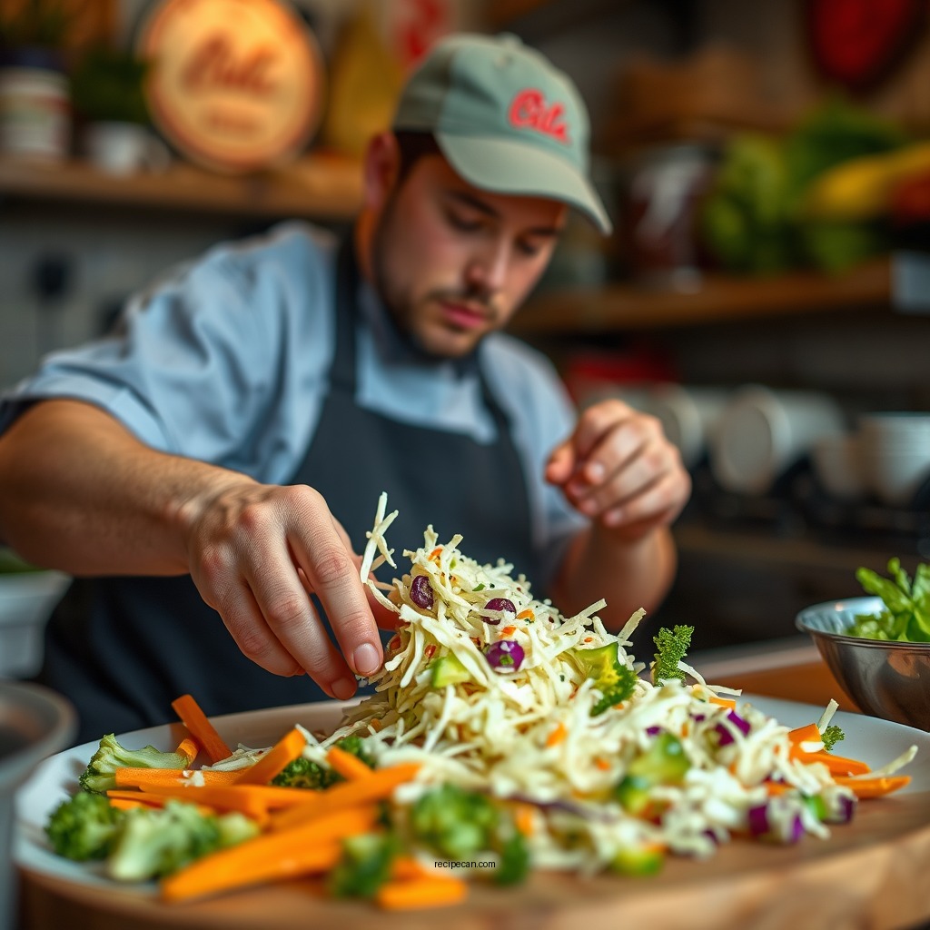 Preparing the Vegetables - chick fil a recipe coleslaw