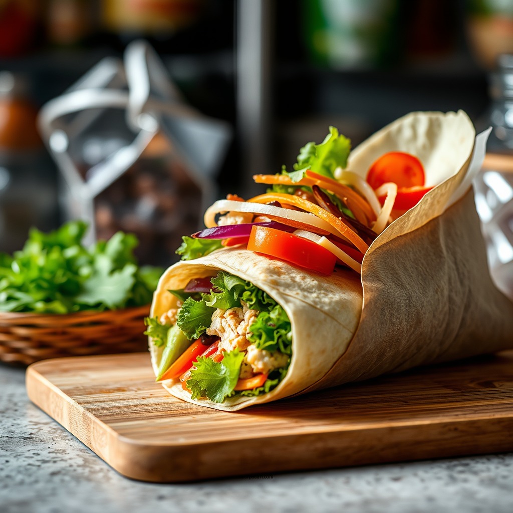 Ingredients You'll Need - chicken and salad wrap recipe