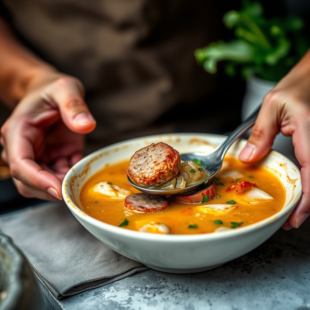 Cooking Instructions - chicken and sausage soup recipe