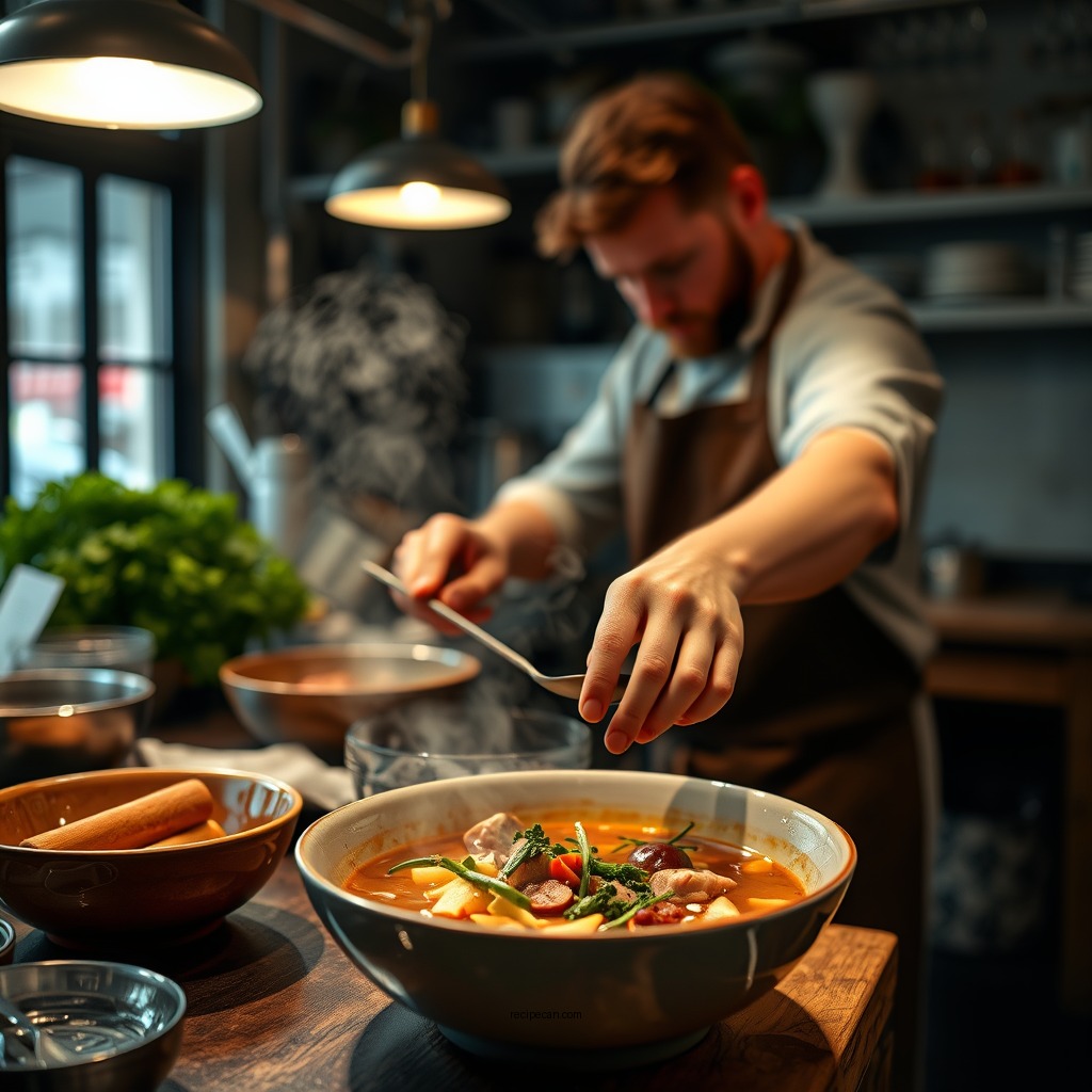 Preparation Steps - chicken and sausage soup recipe