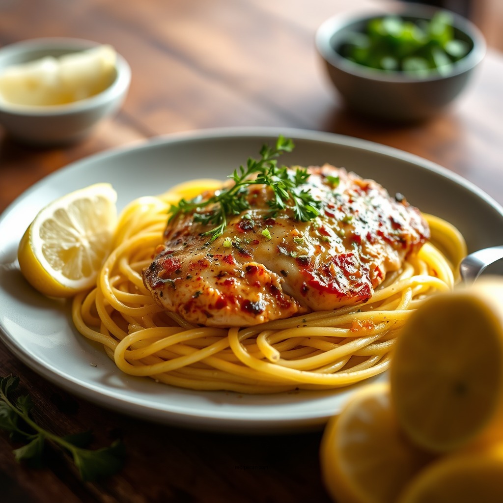 Lemon Garlic Chicken with Spaghetti Squash - chicken and spaghetti squash recipes