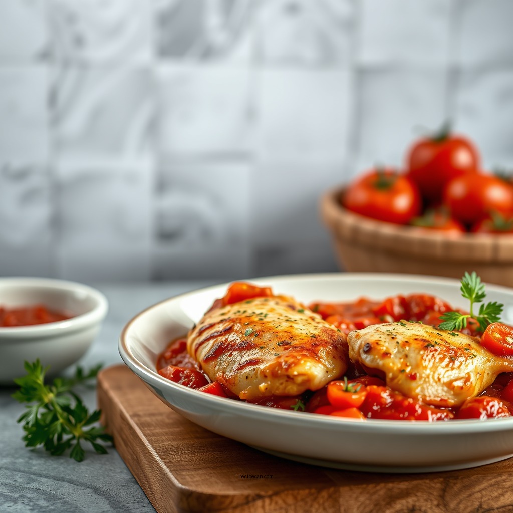 One-Pan Chicken and Tomato Bake - chicken and tomato sauce recipes