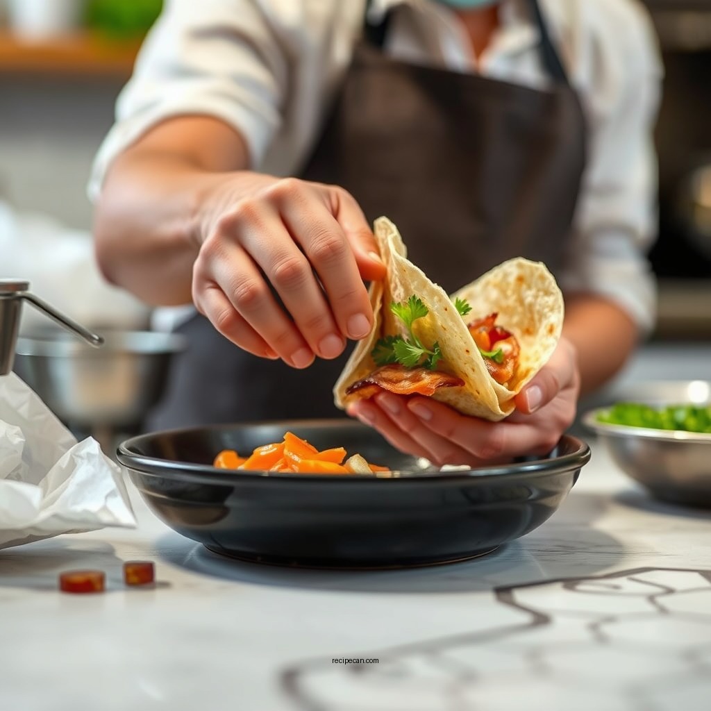 Step-by-Step Preparation - chicken bacon ranch wrap recipe