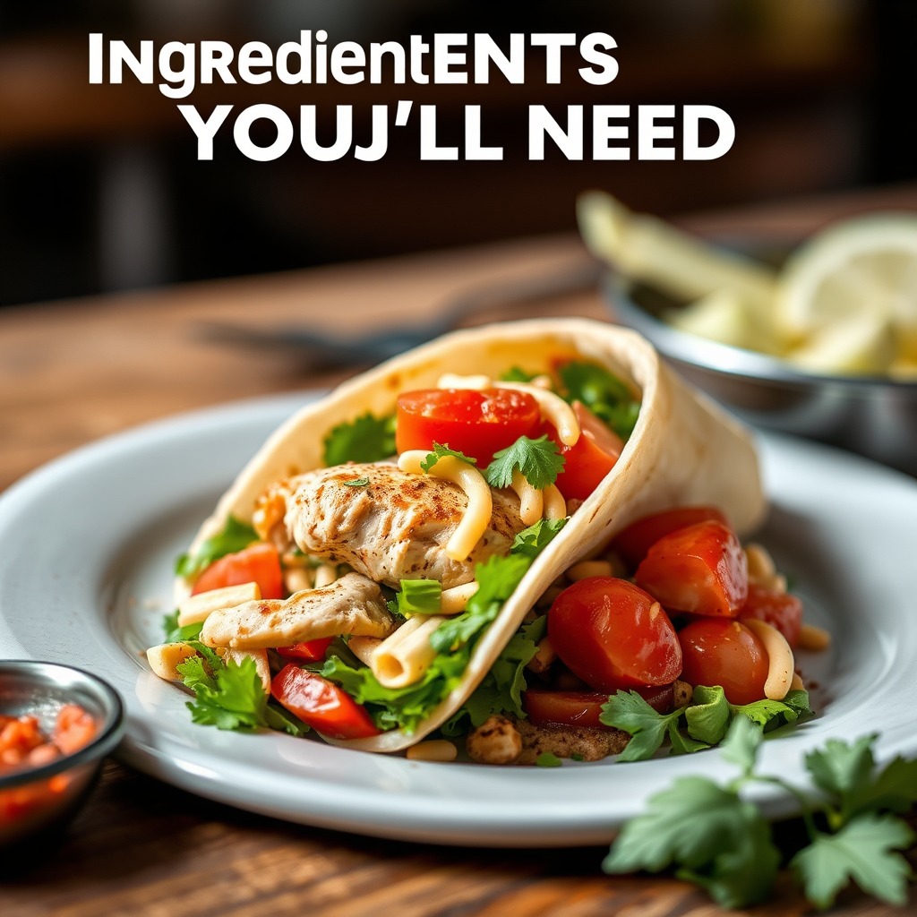 Ingredients You'll Need - chicken caesar wrap recipe