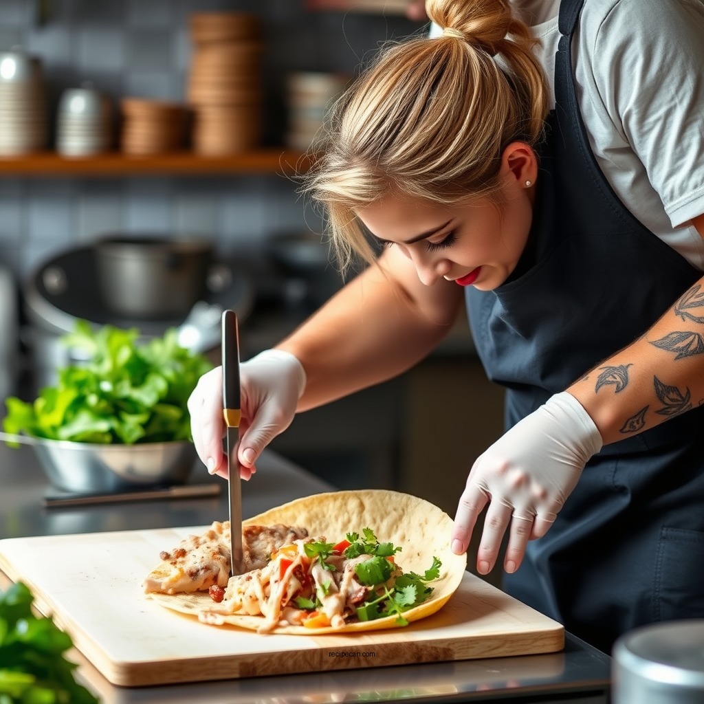 Preparing the Chicken - chicken cesar wrap recipe