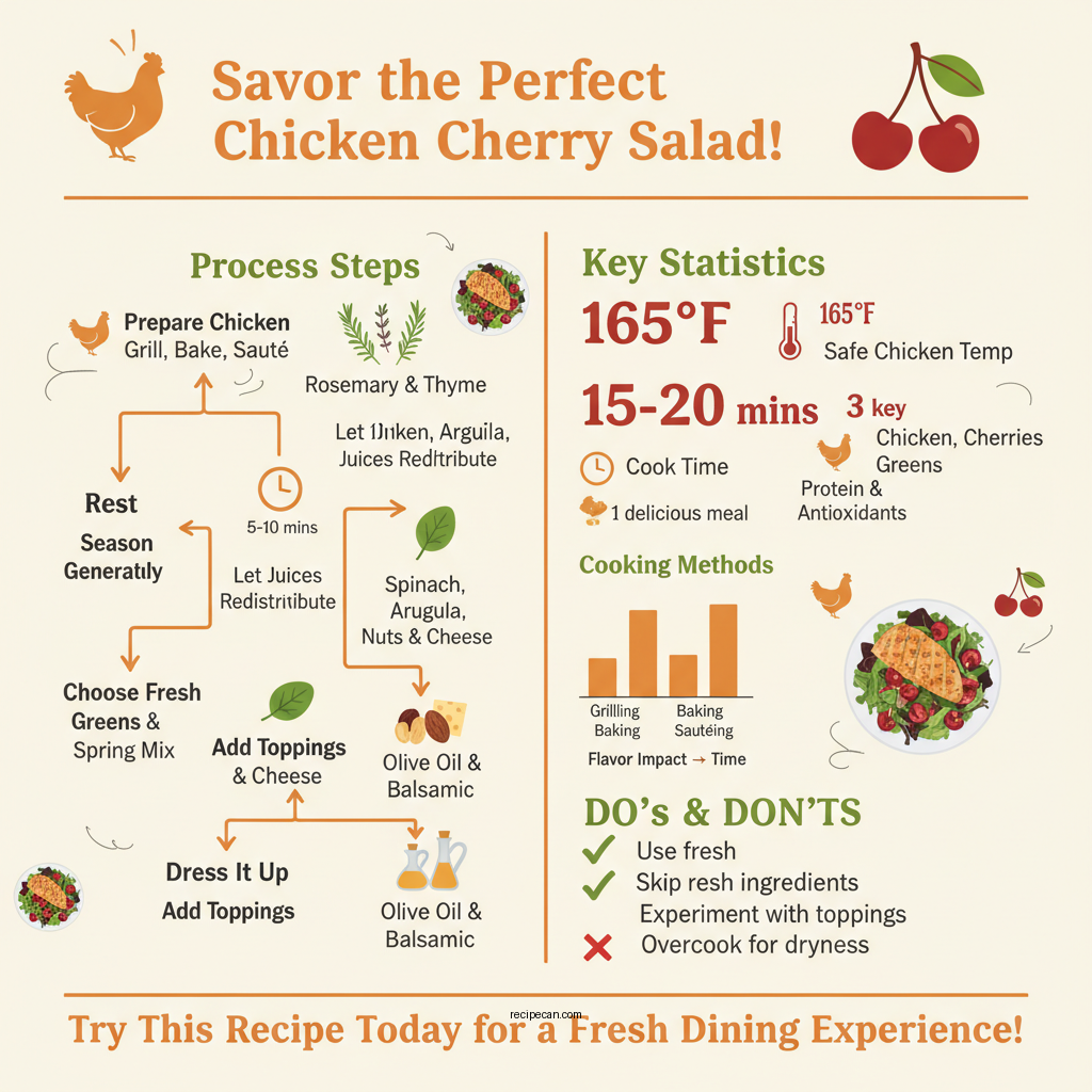 chicken cherry salad recipe - Data Infographic and Statistics