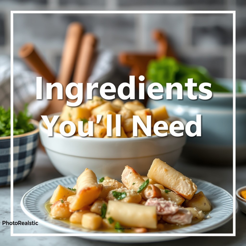 Ingredients You'll Need - chicken pot pie casserole recipe