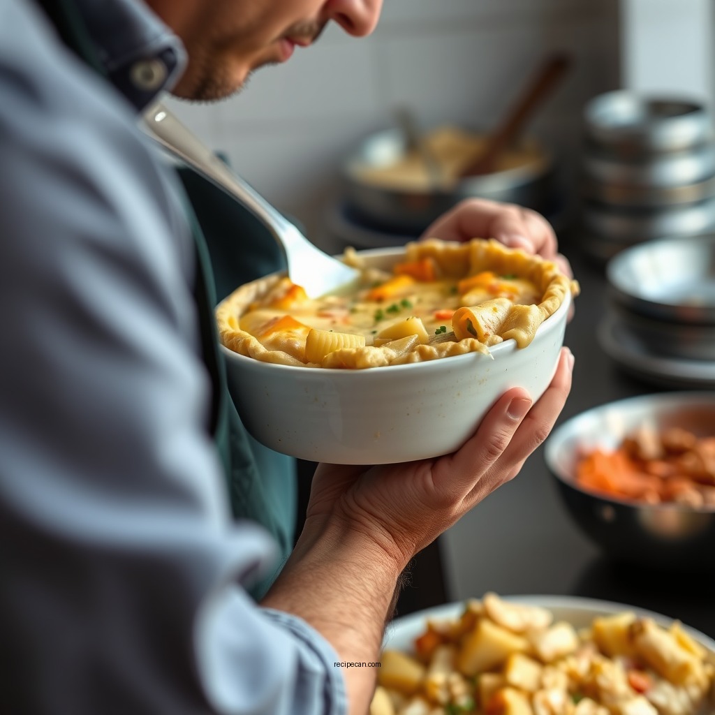 Step-by-Step Preparation - chicken pot pie casserole recipe