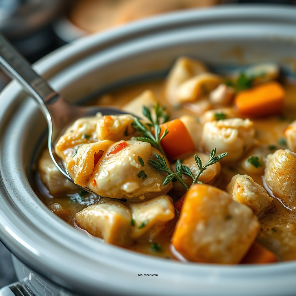 Cooking in the Crock Pot - chicken pot pie crock pot recipe