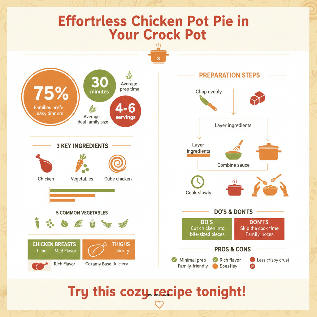 chicken pot pie crock pot recipe - Data Infographic and Statistics