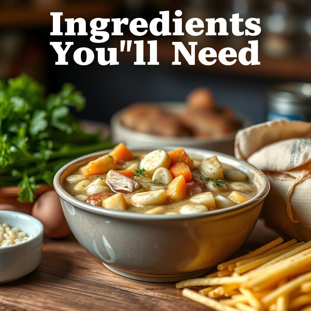 Ingredients You'll Need - chicken pot pie crock pot recipe