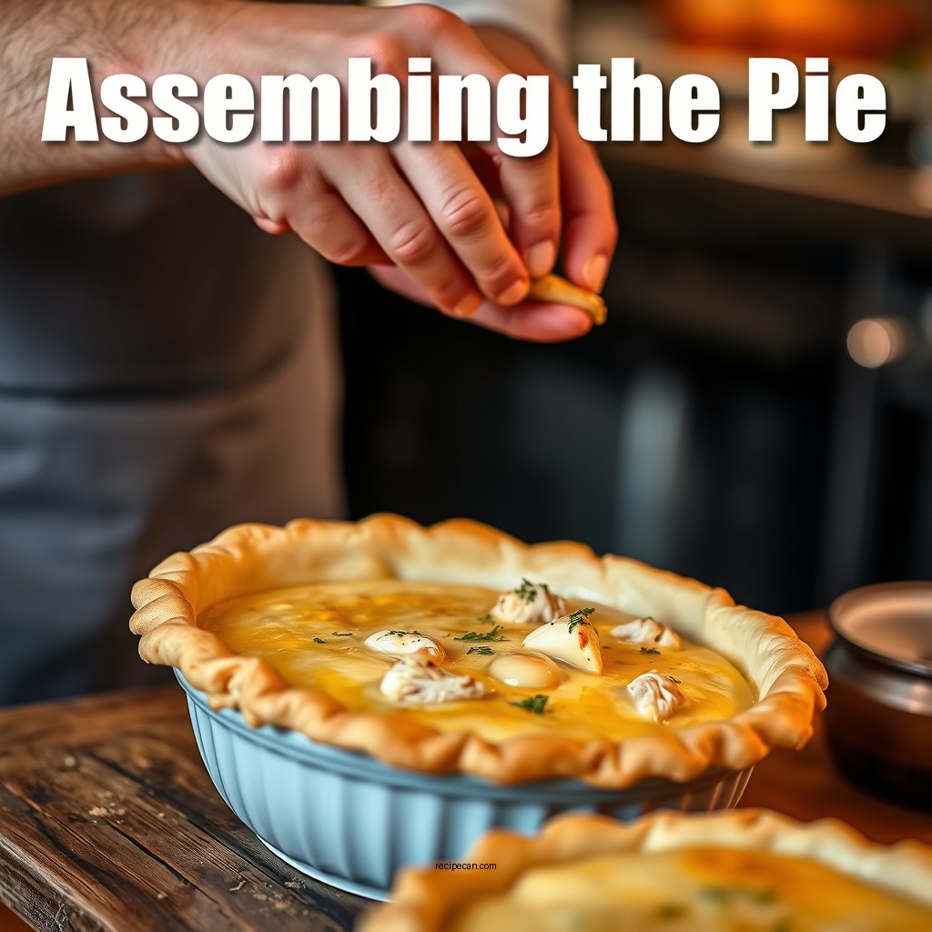 Assembling the Pie - chicken pot pie recipe pillsbury