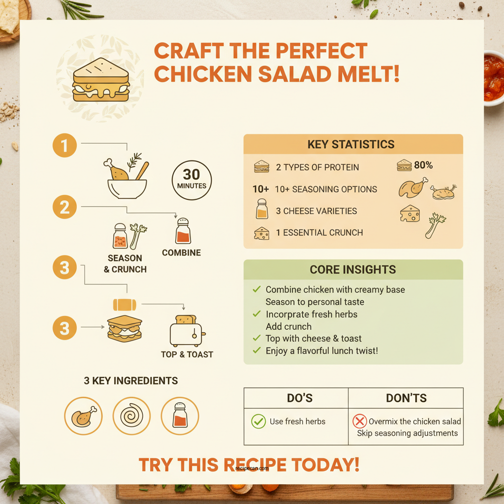 chicken salad melt sandwich recipe - Data Infographic and Statistics