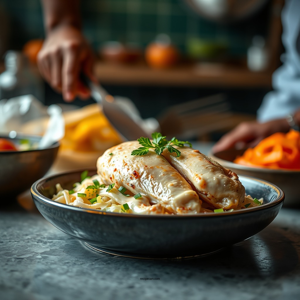 Preparing the Chicken - chicken salad recipe black people