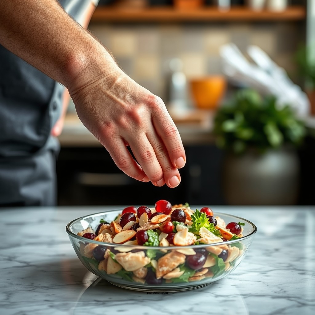 Preparation Steps - chicken salad with cranberries and almonds recipe