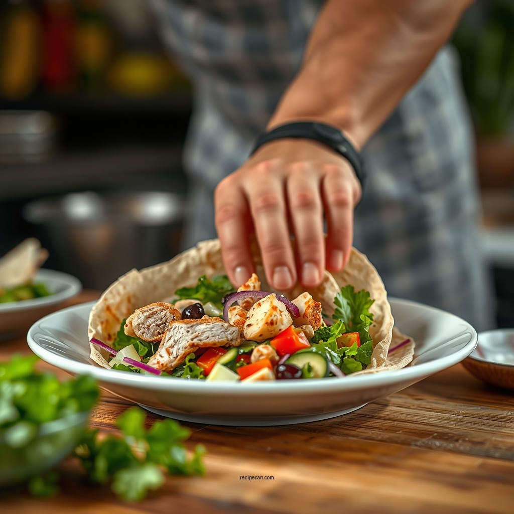 Preparing the Chicken Salad - chicken salad wraps recipe