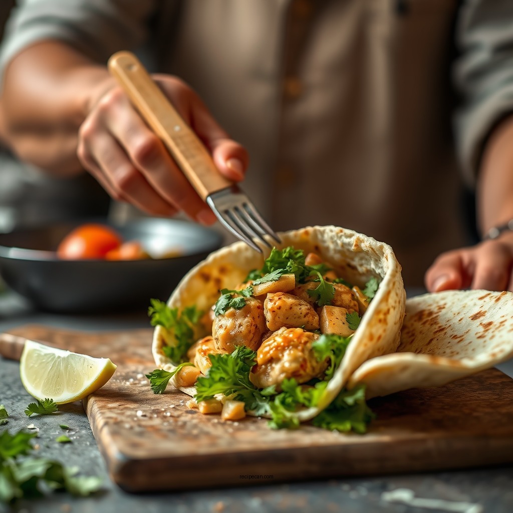 Preparing the Chicken Marinade - chicken shawarma wrap recipe