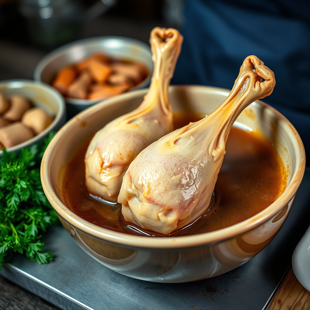 Preparing the Drumsticks - chicken soup with drumsticks recipe