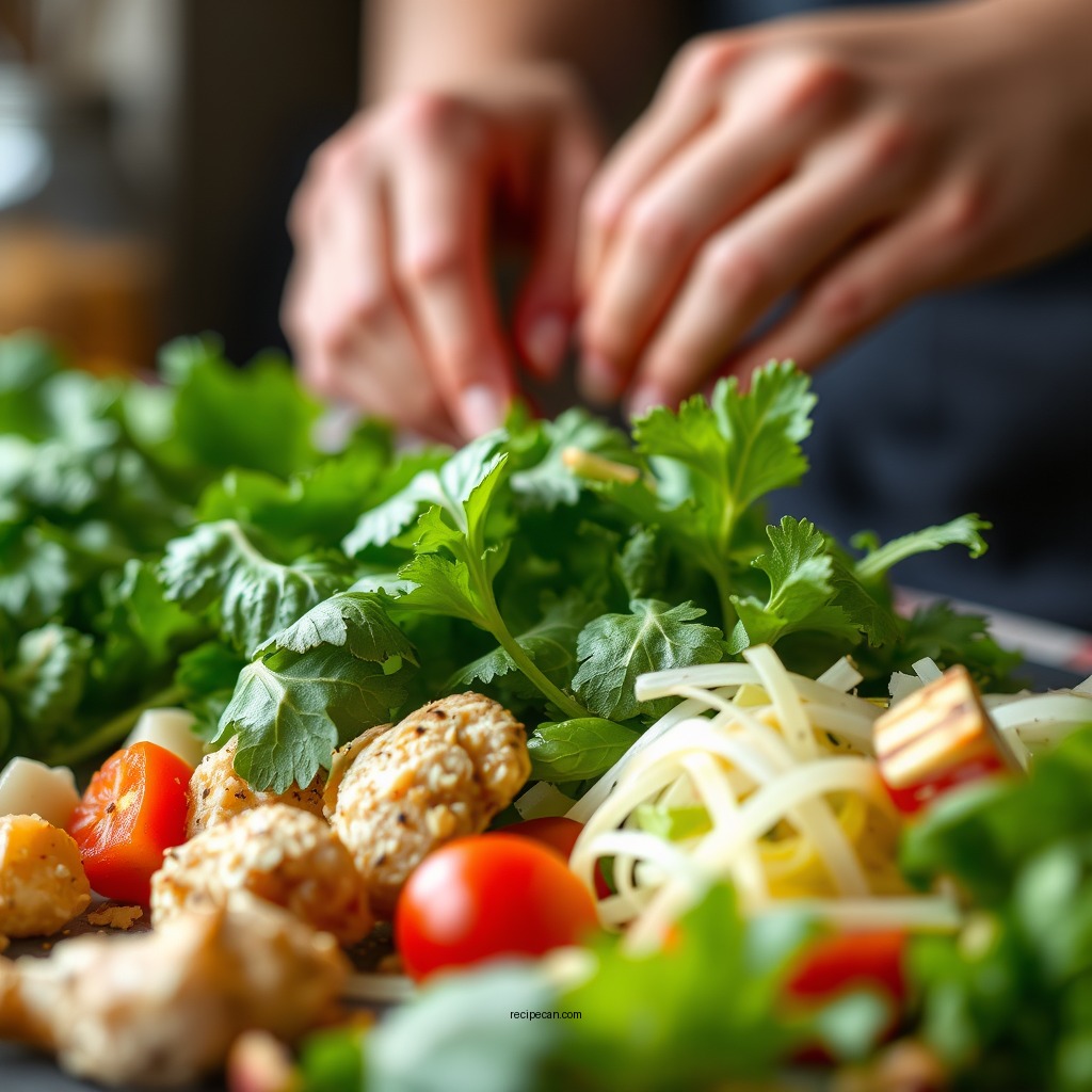Selecting Fresh Salad Ingredients - chicken tender salad recipe