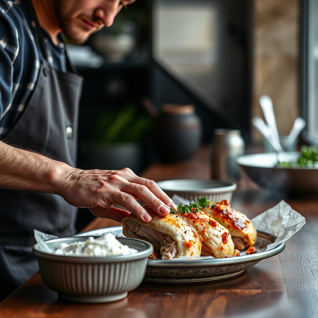 Preparing the Chicken - chicken wrap recipe