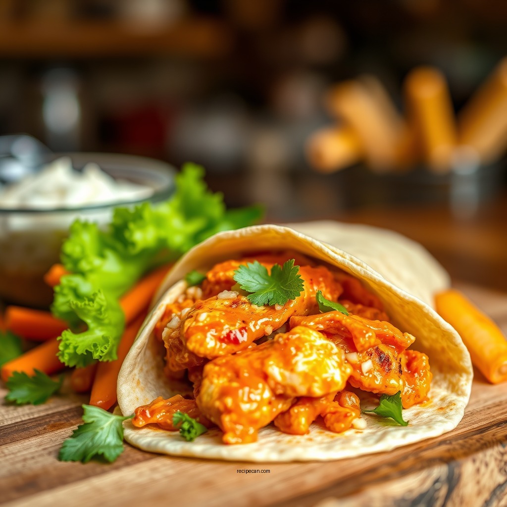 Spicy Buffalo Chicken Wrap - chicken wrap recipes