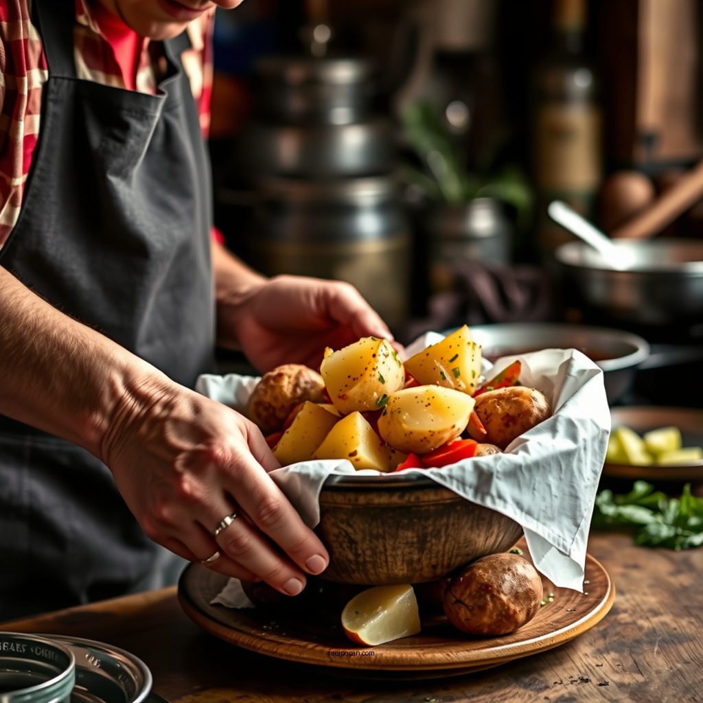 Preparing the Potatoes - chili potato soup recipe