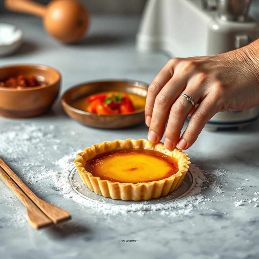 Preparing the Tart Crust - chinese egg tart recipe