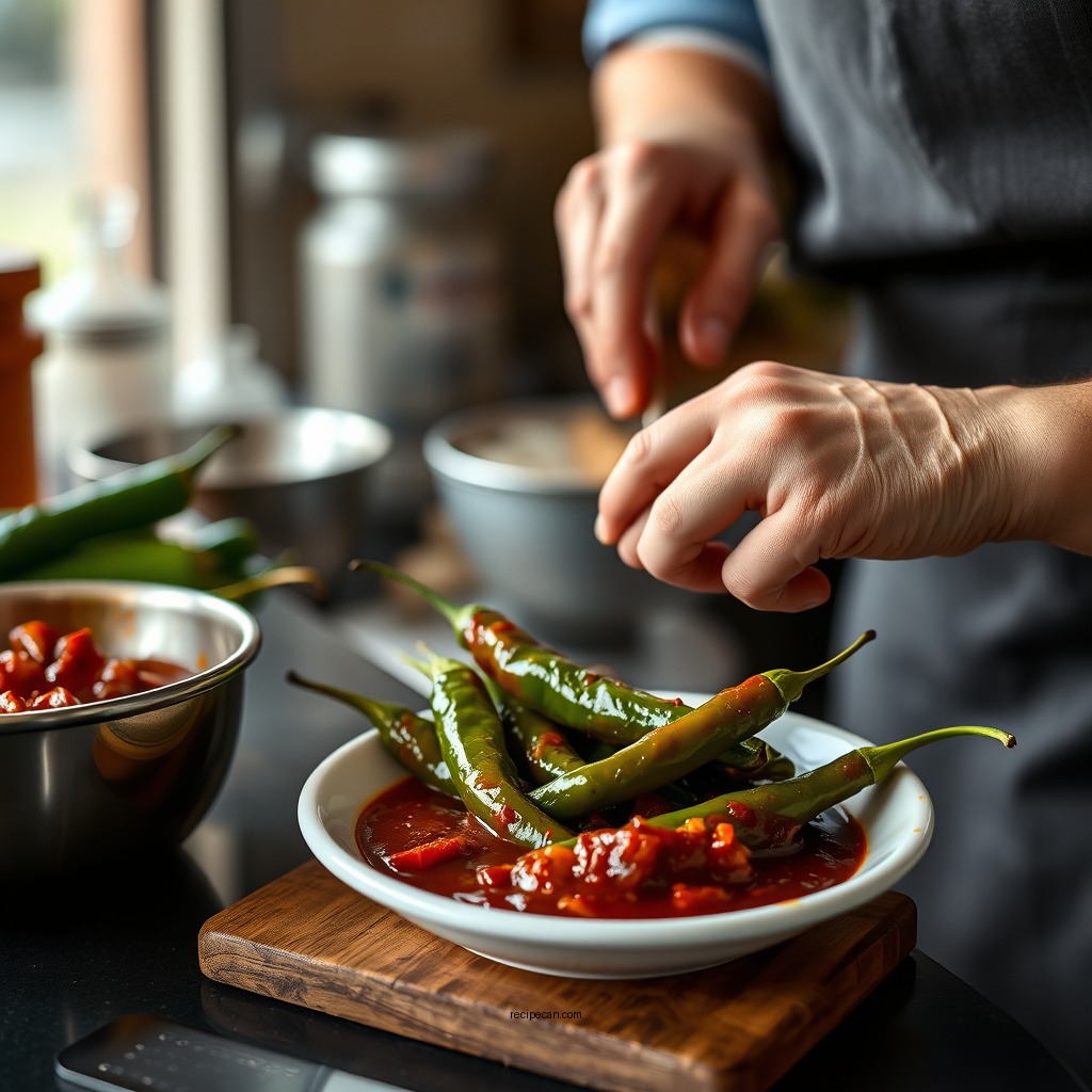 Preparing the Chipotle Chiles - chipotle chiles in adobo sauce recipe