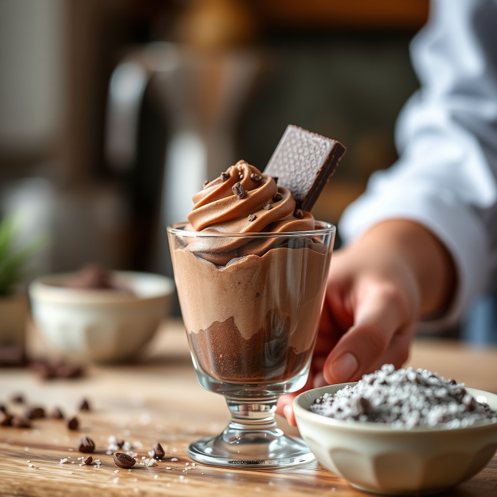 Combining the Mixtures - choc mousse recipe