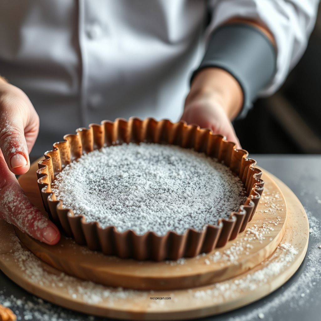 Preparing the Tart Shell - choc tart recipe
