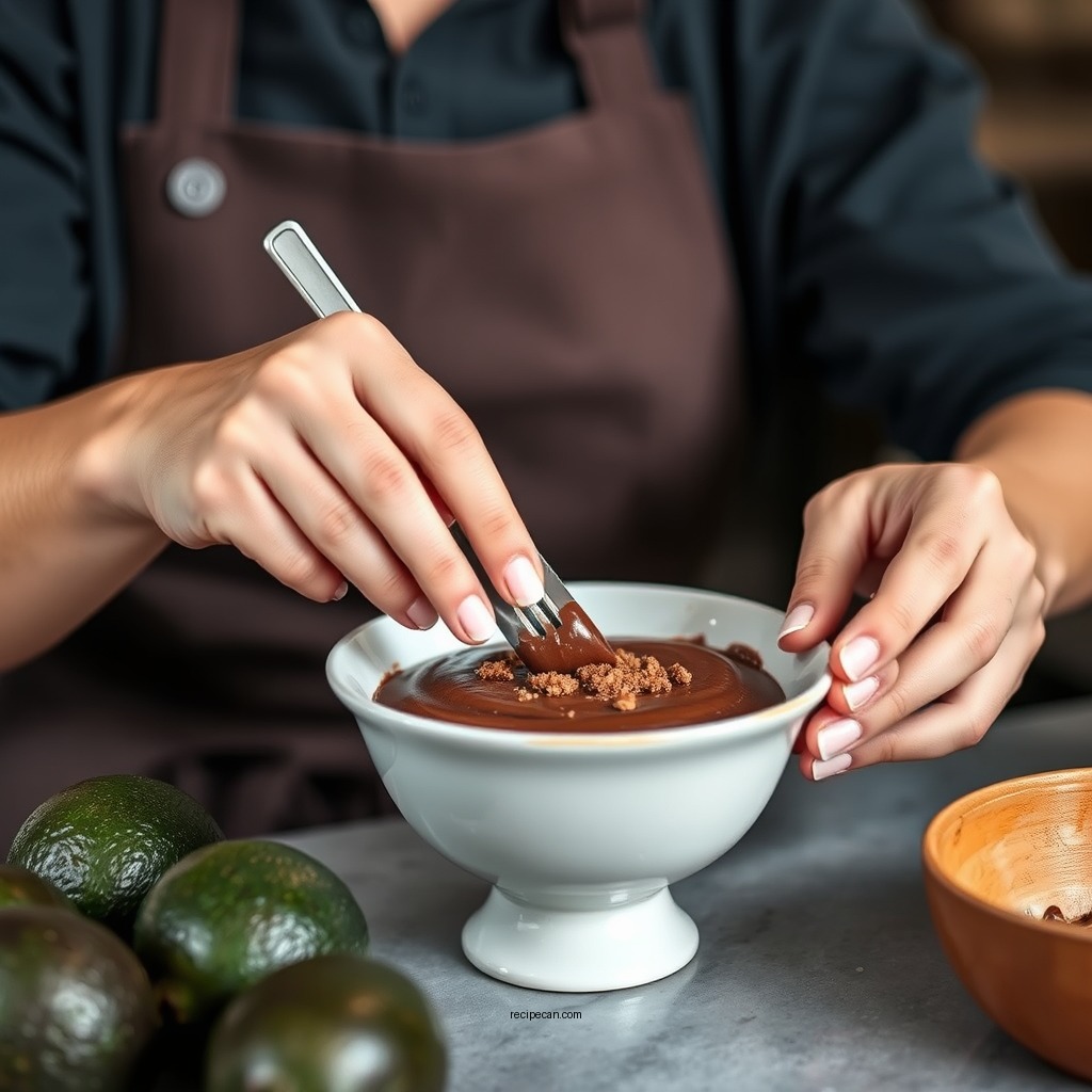 Step-by-Step Preparation - chocolate avocado mousse recipe