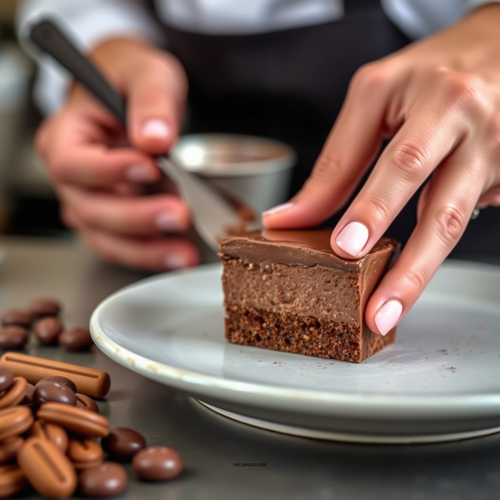 Preparing the Chocolate - chocolate cake mousse filling recipe
