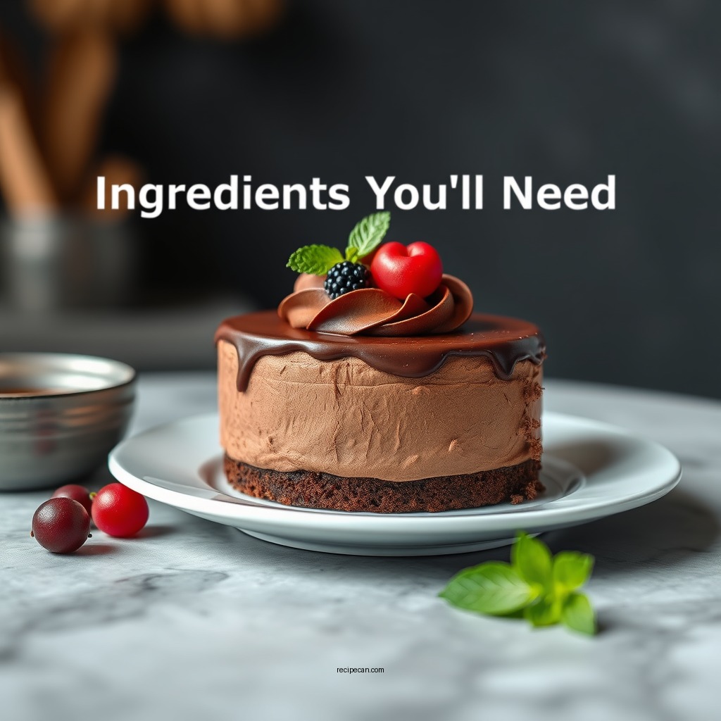 Ingredients You'll Need - chocolate cake with chocolate mousse filling recipe