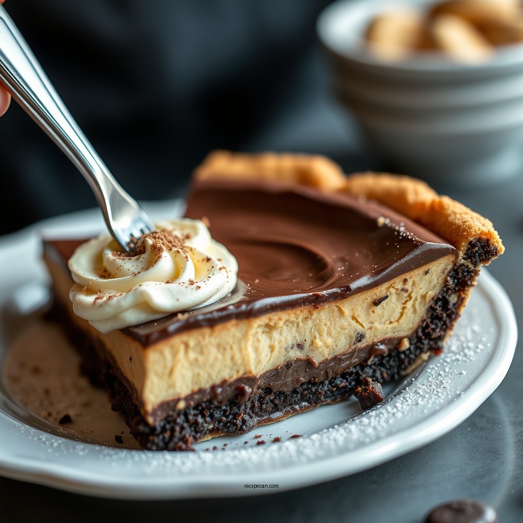 Making the Chocolate Filling - chocolate chess pie recipe