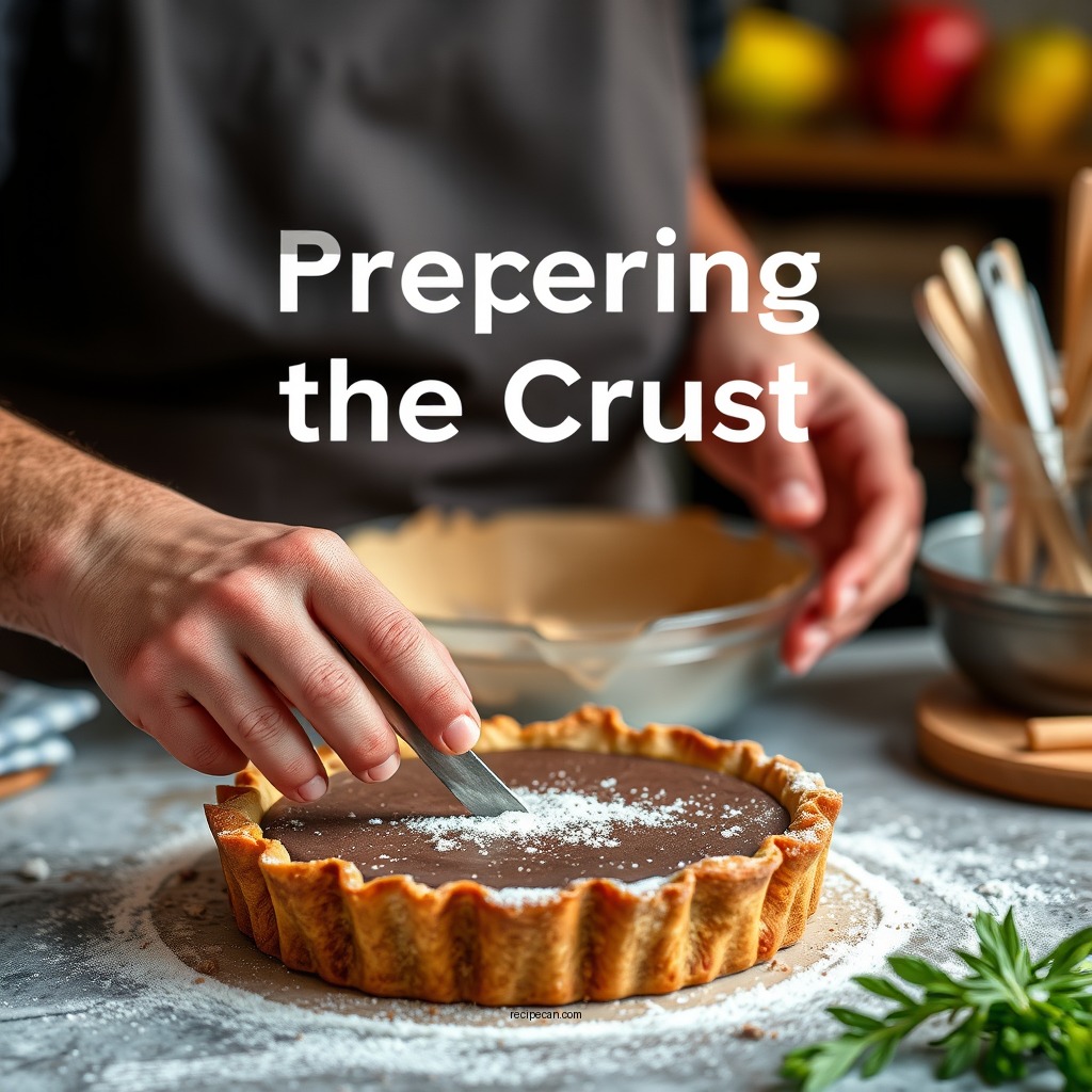 Preparing the Crust - chocolate chess pie recipe