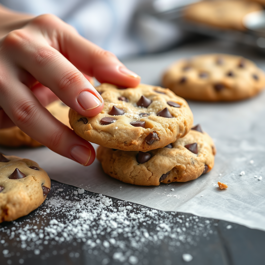 Shaping the Cookies - chocolate chip cookie recipe simple
