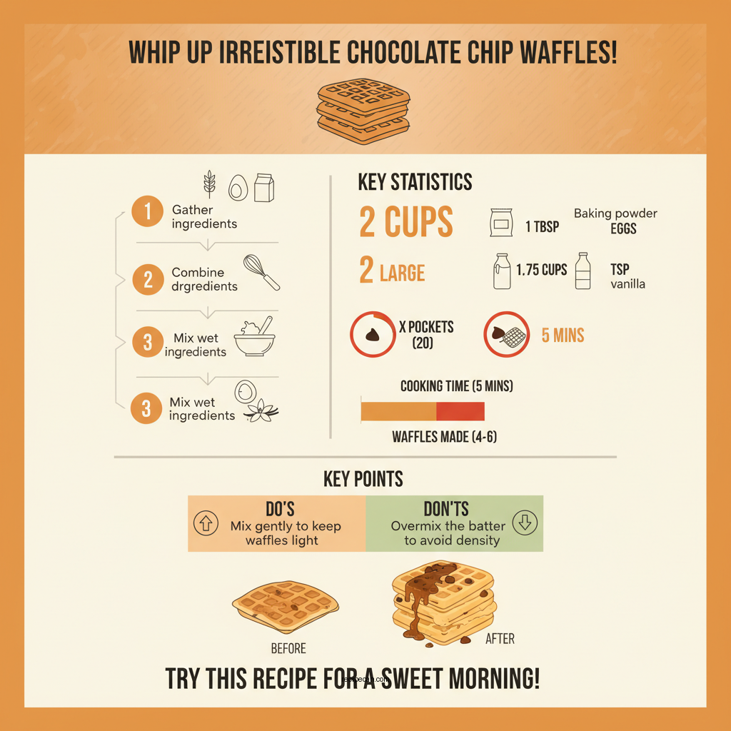 chocolate chip waffles recipe - Data Infographic and Statistics