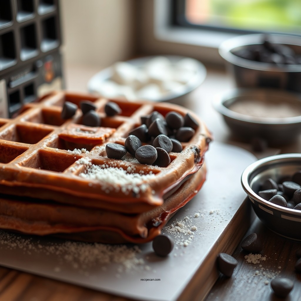 Ingredients You’ll Need - chocolate chip waffles recipe