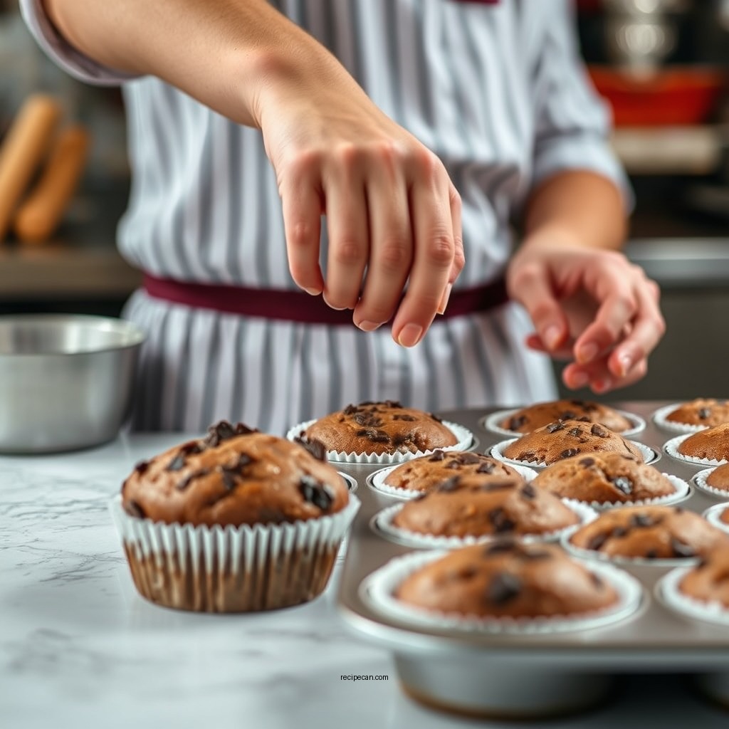 Step-by-Step Preparation Instructions - chocolate chunk muffins recipe