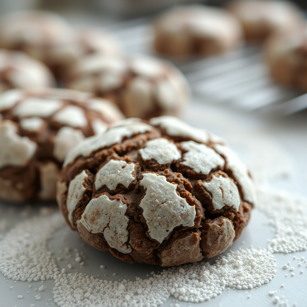 Chilling the Dough - chocolate crinkle cookie recipe