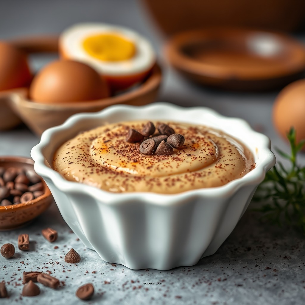 Ingredients Needed for Chocolate Egg Custard - chocolate egg custard recipe